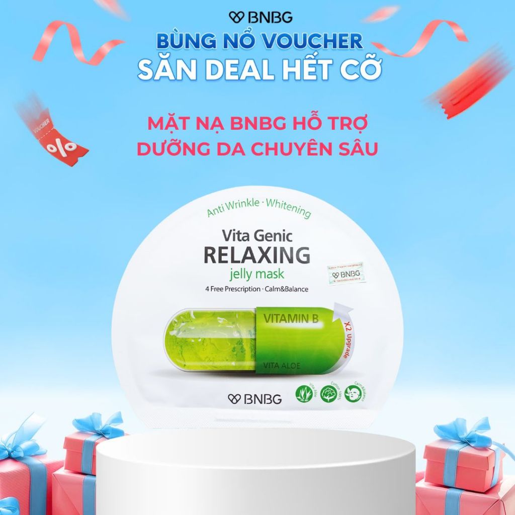 Ảnh Mặt Nạ Phục Hồi Da Tổn Thương BNBG Vita Genic Relaxing Jelly Mask 30ml (Miếng lẻ) 1