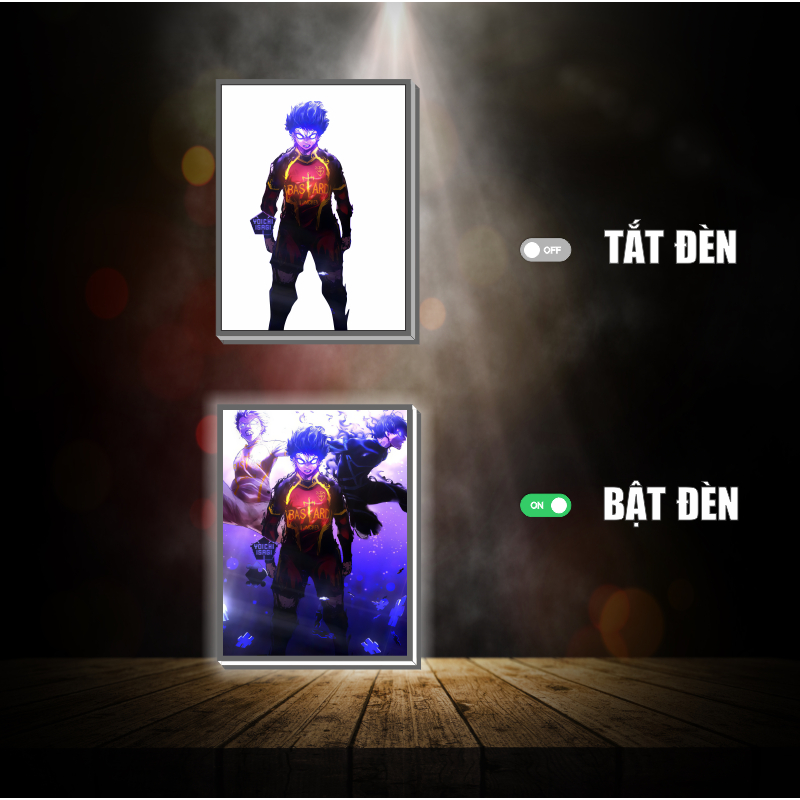 Tranh đèn led 3D đổi màu Blue Lock - Tranh đèn led 3D ANIME trang trí bàn làm việc, đèn ngủ