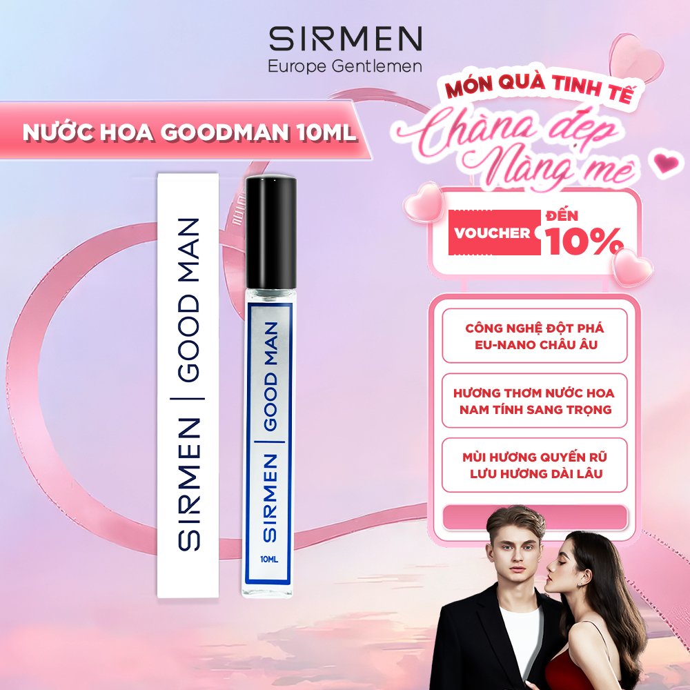 Ảnh Nước hoa nam SIRMEN GOOD MAN Eau de Parfum Châu Âu cao cấp chai 10ml thơm lịch lãm cuốn hút 1