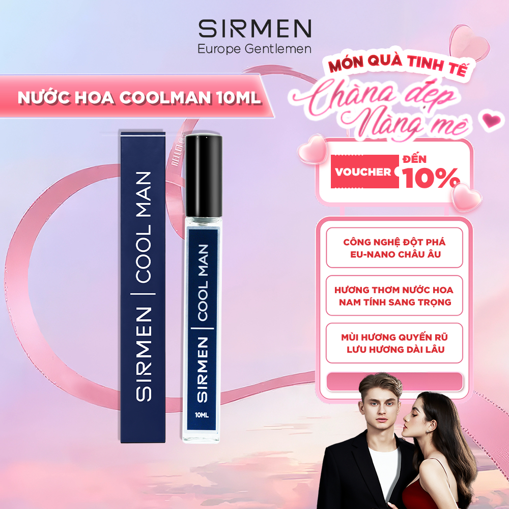 Ảnh Nước hoa nam SIRMEN COOL MAN Eau de Parfum Châu Âu cao cấp chai 10ml thơm thanh mát trẻ trung 1