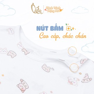 HONEY (6-24M) Bộ quần áo cài vai chất cotton co giãn tốt, thấm hút mồ hôi, thoáng mát dễ mặc dành cho bé từ 7kg4 - 14kg