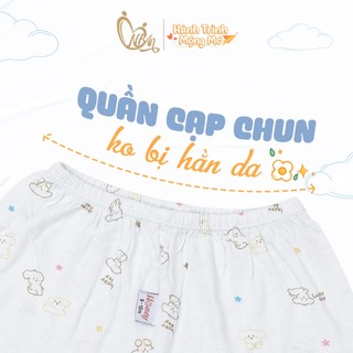 Honey (3-24M) Bộ quần áo cộc tay cài giữa vải rayon mềm mịn, thoáng mát, thấm mồ hôi dành cho bé