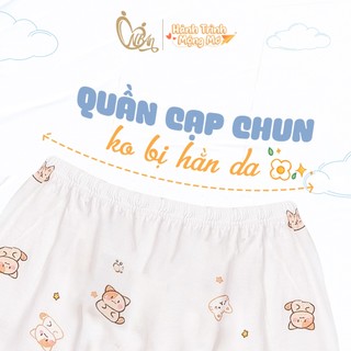 HONEY (6-9M) Bộ quần áo dài tay cài vai cotton mềm mịn, thấm hút mồ hôi tốt dành cho bé từ 7kg4 đến 9kg2