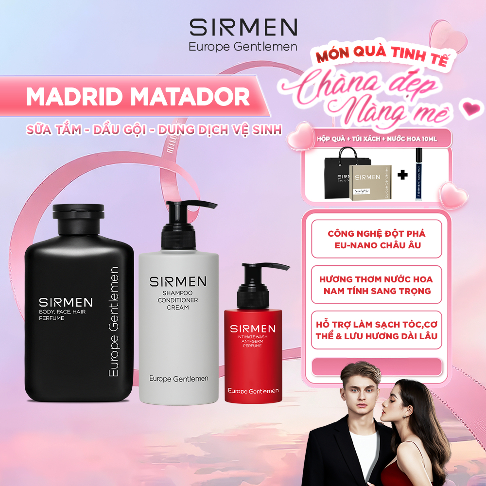 Đánh Giá Chi Tiết Giftbox SIRMEN Europe MADRID MATADOR - Combo Chăm Sóc Toàn Diện Cho Phái Mạnh