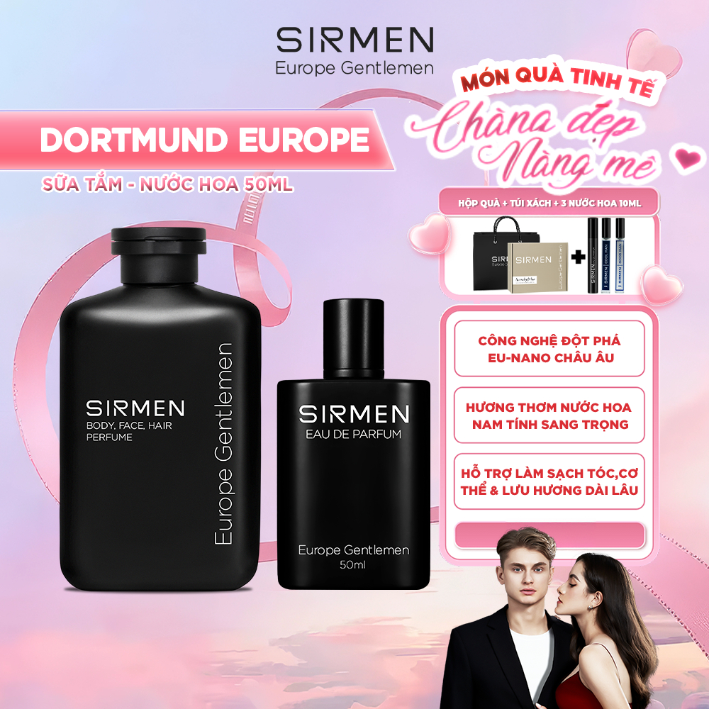 Đánh Giá Combo DORTMUND EUROPE SIRMEN: Sữa Tắm Gội 4in1 & Nước Hoa Nam Eau de Parfum