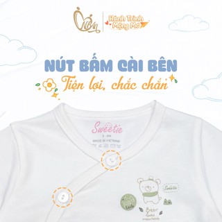 M&B (0-9M) Set 5 áo/quần sơ sinh cài bên tay dài/ tay ngắn chất liệu cotton mềm mịn, thoáng mát cho bé trai, bé gái