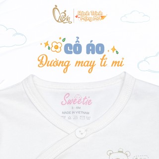 M&B (0-9M) Set 5 áo/quần sơ sinh cài bên tay dài/ tay ngắn chất liệu cotton mềm mịn, thoáng mát cho bé trai, bé gái
