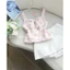 SET ÁO CORSET PHỐI NƠ VÀ VÁY QUẦN BÍ CHẤT COTTON THÊU CHUẨN FORM(ẢNH THẬT)
