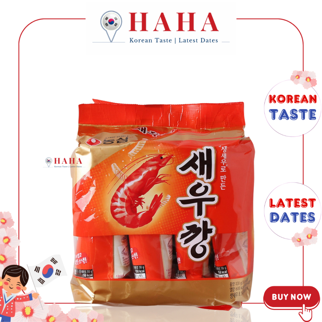 Bánh Snack Tôm Mini Nongshim 30g x 4 Gói 농심 새우깡 미니팩 30Gx4입 ...