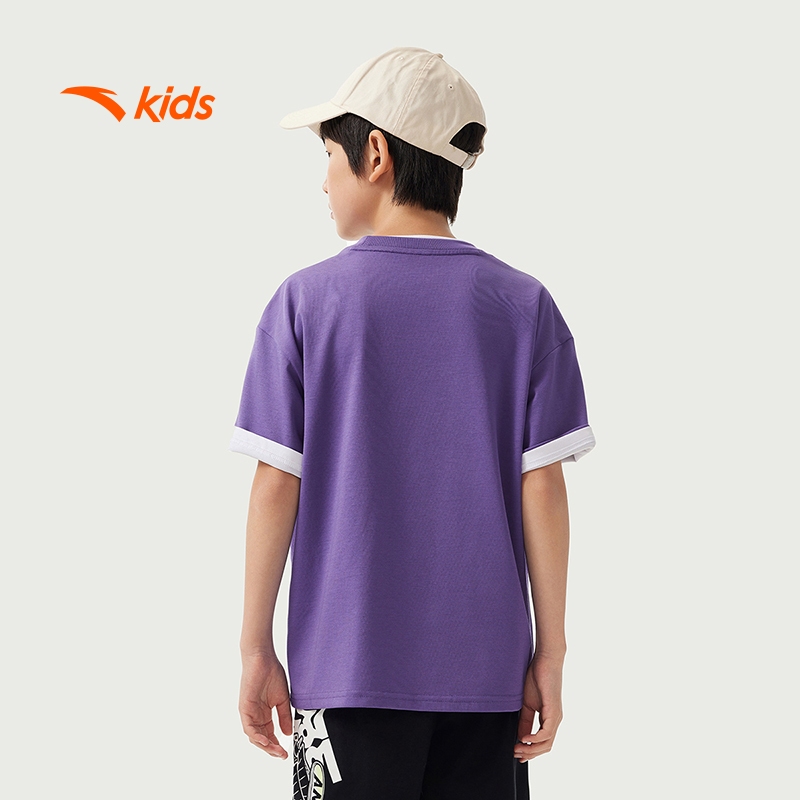 [VC 100K] Áo phông + quần short ngắn thời trang thể thao bé trai size 130-170 Anta Kids Wildplayer 3525B8133
