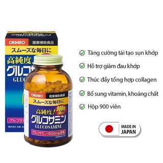 Viên Uống Bổ Sung Glucosamine ORIHIRO Nhật Bản Giảm Đau Xương Khớp 360/900/950 Viên