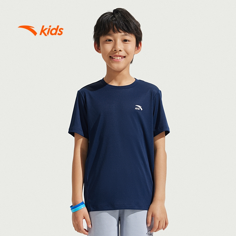 Áo chạy ngắn tay thời trang thể thao bé trai size 110-170 Anta Kids A725B7108