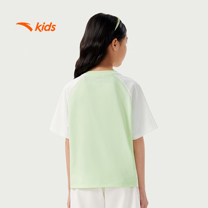 Áo phông ngắn tay thể thao bé gái size 130-165 Anta Kids 3625B8113