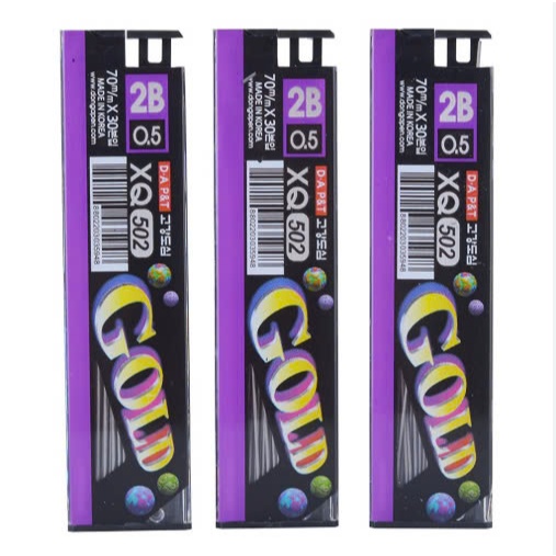 [ BÁN 3 ỐNG ] Ruột ngòi bút chì bấm 0.5mm Gold Korea Hàn Quốc.