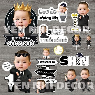 Chibi bé trai nhiều chủ đề trang trí thôi nôi, sinh nhật cho bé Yến Nhi Shop