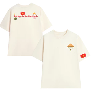 Áo Thun UNISEX form rộng nam nữ in hình 2 mặt Nón Lá Việt Nam yêu nước chất Cotton mềm mịn co dãn 2c