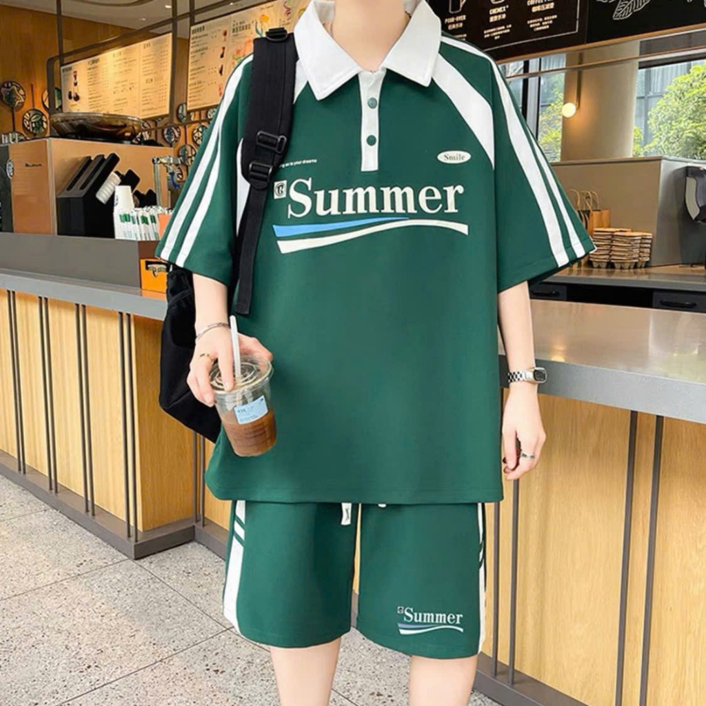 Ảnh Bộ thể thao nam nữ SUMMER NAD.Đồ bộ thể thao unisex chất tổ ong thấm hút mồ hôi thoáng mát 4