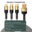 Cáp sạc nhanh 3 trong 1 HUBBTRONIX DS-3in1 – USB-A to Lightning, Micro USB, USB-C, siêu tốc dài 1.2m