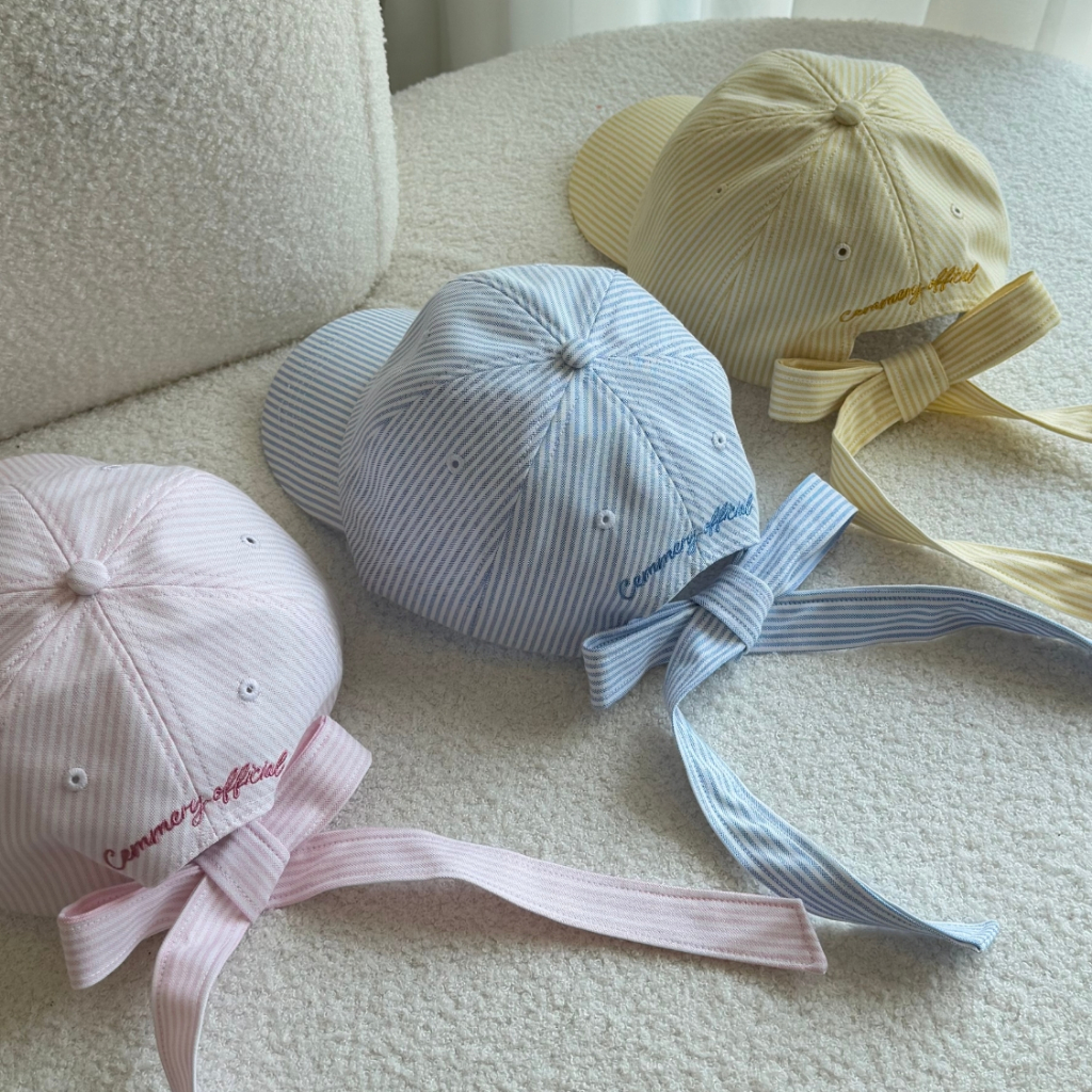 Nón lưỡi trai CEMMERY Local Brand Chính Hãng Nón Cột Nơ Stripe Hat Kẻ Sọc 3 Màu