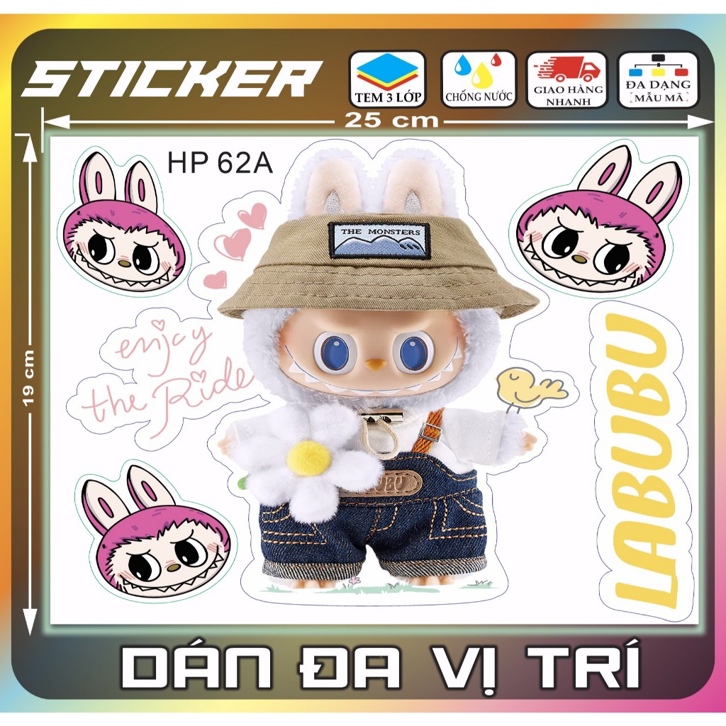 tem dán ,sticker dán xe ô tô xe máy tủ bàn học dán đa vị trí HP062 ...