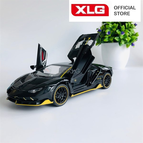 Ảnh Mô hình xe thể thao Lamborghini Aventador LP770 1:24 cao cấp bằng hợp kim có đèn âm thanh 2
