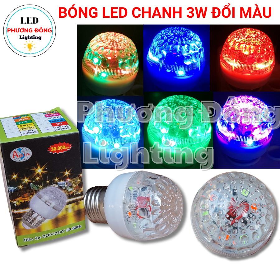 Bóng Đèn Led Tròn Gắn Bàn Thờ, Bóng led Chanh 3w trang trí Chip LED tiết kiệm điện, bền, không tỏa nhiệt, tuổi thọ lâu