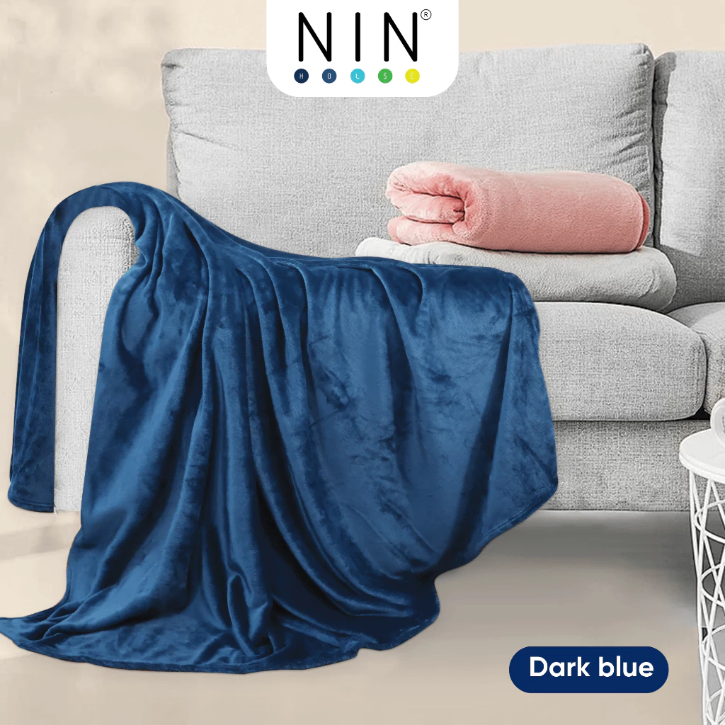 Ảnh Chăn Mền tuyết NIN siêu mềm mịn 160x200cm nhiều màu sắc, chăn sofa, chăn đắp văn phòng 3