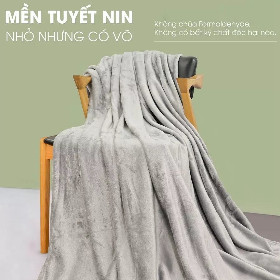 Ảnh Chăn Mền tuyết NIN siêu mềm mịn 160x200cm nhiều màu sắc, chăn sofa, chăn đắp văn phòng 1