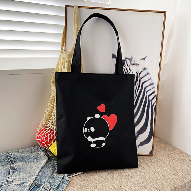 Túi Tote canvas nhiều hình hoa quả động vật siêu cute túi vải đeo vai phong cách thời trang đựng đồ tota080