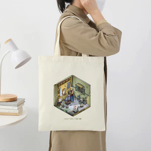 Túi Tote canvas bộ sưu tập "Sài Gòn 3 mét vuông" thân thương túi vải đeo vai phong cách thời trang đựng đồ tota083
