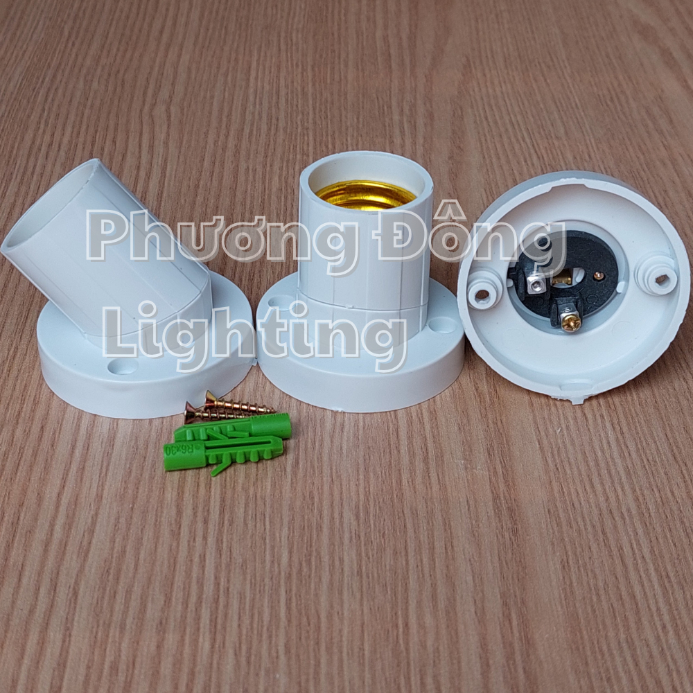 Đuôi Đèn Xoay Thẳng - Xéo Đa Năng E27