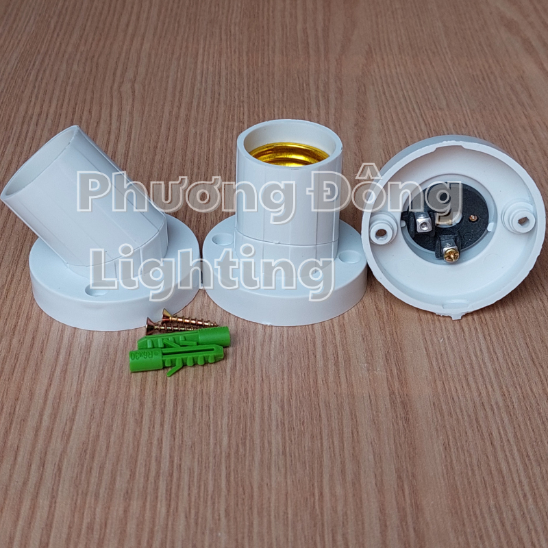 Đuôi Đèn Xoay Thẳng - Xéo Đa Năng E27
