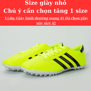 Giày Đá Bóng 3 Sọc Wika 2017 PU-2  Chính Hãng, Sân Cỏ Nhân Tạo Da Nhăn Cao Cấp Đã Khâu Full Mũi
