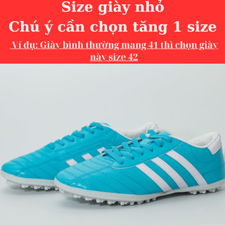 Giày Đá Bóng 3 Sọc Wika 2017 PU-2  Chính Hãng, Sân Cỏ Nhân Tạo Da Nhăn Cao Cấp Đã Khâu Full Mũi