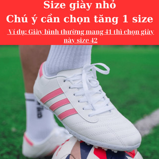 Giày Đá Bóng 3 Sọc Wika 2017 PU-2  Chính Hãng, Sân Cỏ Nhân Tạo Da Nhăn Cao Cấp Đã Khâu Full Mũi