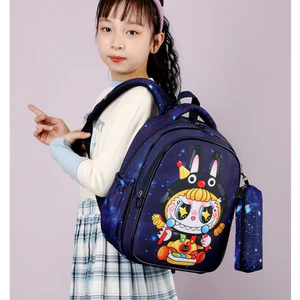 Balo đeo vai có 9 kiểu hoạt hình Labubu size 14inch chống nước nhẹ M.E.N [DEAL SỐC]