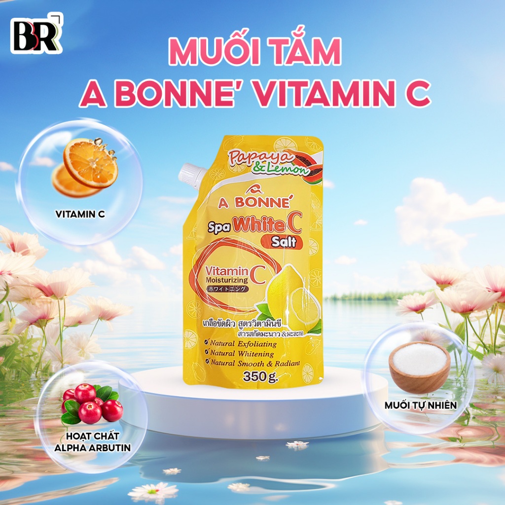 Ảnh Combo Muối Sữa Spa và Muối Sữa Yogurt A BONNE' 350g (vòi) Tặng Muối Vitamin C 350g 3