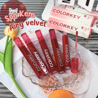[COLORKEY] Son Kem COLORKEY Vỏ Đỏ Mềm Mịn Môi, Airy Velvet Lip Lacquer, 3g