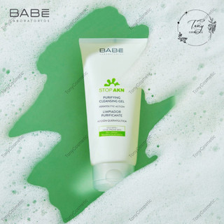 Sữa rửa mặt BABÉ STOP AKN Purifying Cleansing Gel cho da dầu mụn tuýp 200ml