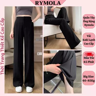 Quần Suông Nữ Ống Rộng Có Bigsize Cạp Cao Rymola, Phong Cách Công Sở Hàn Quốc, Quần Tây Nữ Dáng Suông Chất Vải Cao Cấp