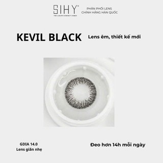 SIHY - Kính áp tròng, Lens [CẬN] Kevil Black màu đen, độ cận 0 đến 6 độ, chống tia UV++