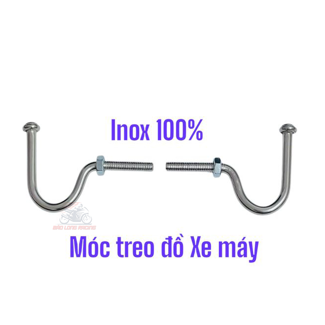 Cặp móc treo đồ xe máy INOX 002 mẫu móc câu gắn được nhiều loại xe hàng chất lượng