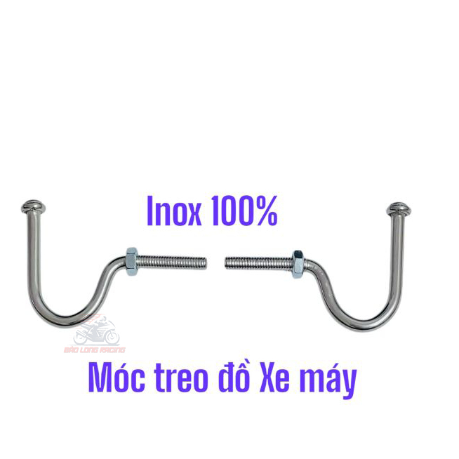 Cặp móc treo đồ xe máy INOX 002 mẫu móc câu gắn được nhiều loại xe hàng chất lượng