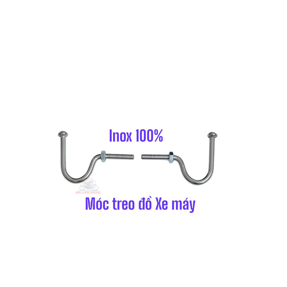 Cặp móc treo đồ xe máy INOX 002 mẫu móc câu gắn được nhiều loại xe hàng chất lượng