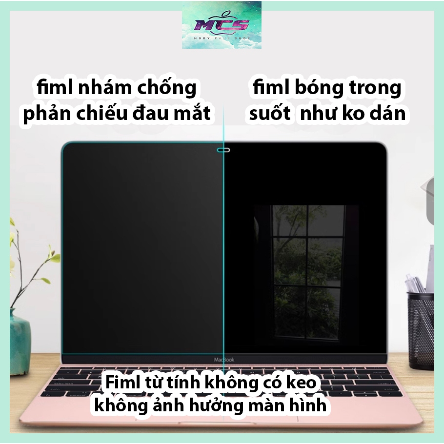 Miếng dán màn hình macbook Trong - Nhám từ tính Neo Air pro 13in 14in 15in 16in m1 m2 m3 m4