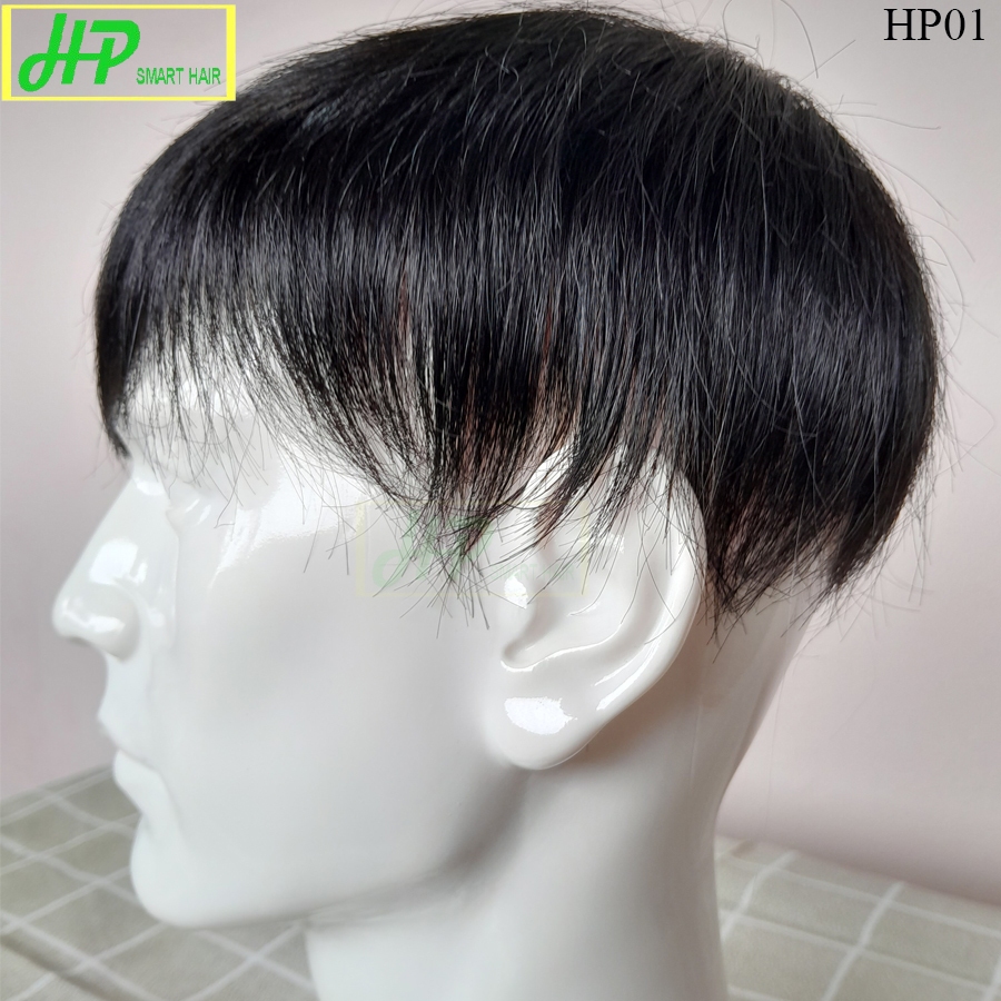 Ảnh Tóc giả nam mái che hói đỉnh đầu HP SMART HAIR mã HP01, làm từ tóc thật 1