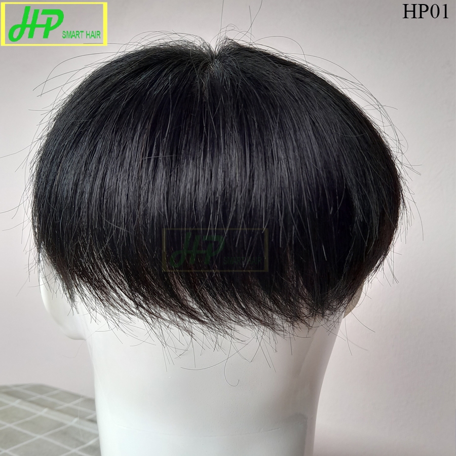 Ảnh Tóc giả nam mái che hói đỉnh đầu HP SMART HAIR mã HP01, làm từ tóc thật 3
