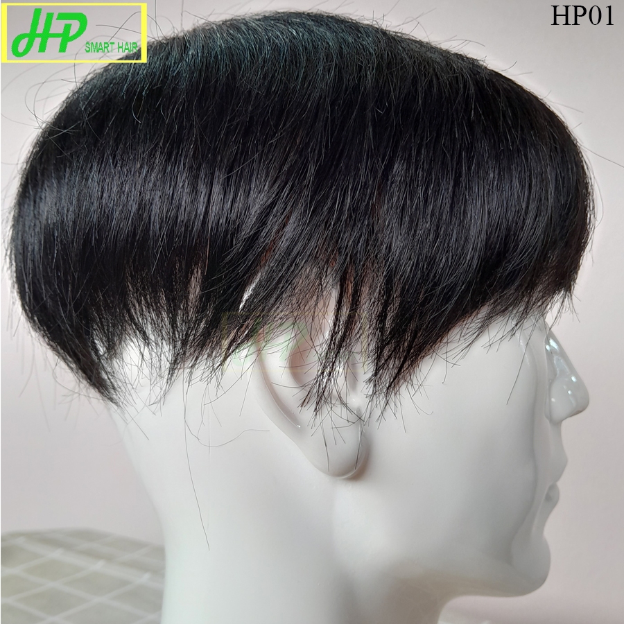 Ảnh Tóc giả nam mái che hói đỉnh đầu HP SMART HAIR mã HP01, làm từ tóc thật 2