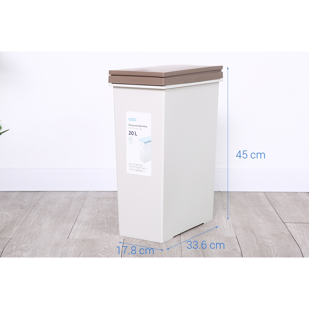 Thùng rác bấm Inochi dung tích 20L tiện lợi