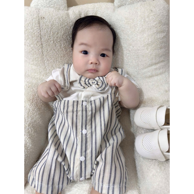 Body Công Tử Cộc Tay Cotton Mềm Mịn, Thoáng Mát Body Cho Bé Trai Dễ Thương Từ 0 Đến 12 Tháng